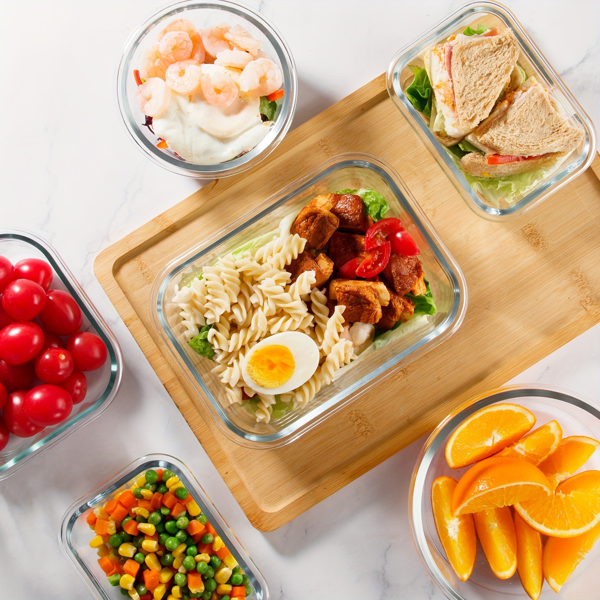 24 Pieces (12 Containers +12 Lids) High Borosilicate Sealed Lid Food Storage Container Glass, Reusable, Suitable For Food Storage In Microwave Ovens, Ovens, Refrigerators, Dishwashers, Offices, Schools, And Camping