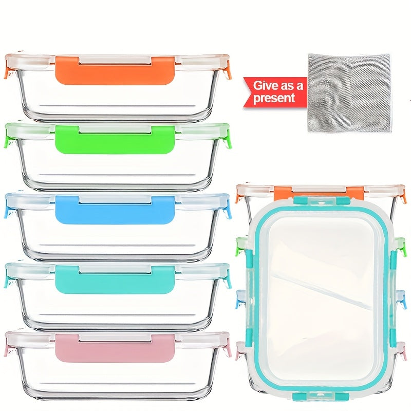 20pcs (10 LIDS + 10 Glass Bowls) Glass Food Storage Container With Sealed Lid, Kitchen Storage Lunch, Leak-proof, Airtight, Suitable For Microwave, Oven, Refrigerator And Dishwasher, Perfect Valentine'S Day Gift For Best Friends