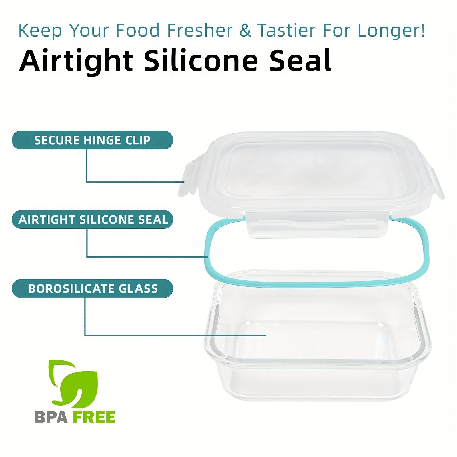 5 Pack 30oz Glass Food Storage Containers with Leak-Proof Locking Lids, Airtight BPA-Free Meal Prep Containers, Microwave, Oven, Freezer & Dishwasher Safe, Stackable Space-Saving Design for Lunch, Office, Home & Travel
