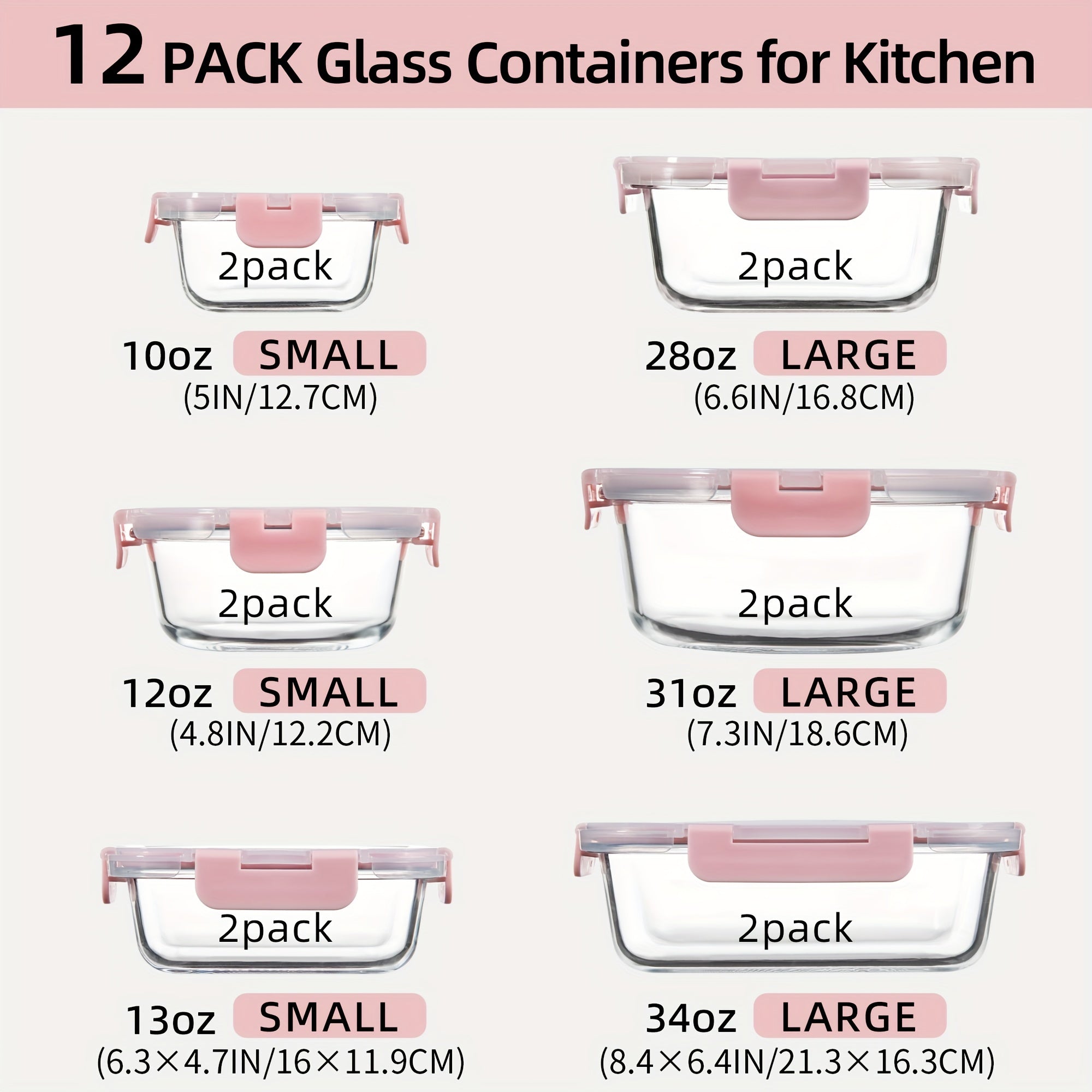 24pcs (12 Glass Bowls + 12 Lids) Glass Meal Prep Containers, Meal Prep Bowls, Food Storage Containers, Glass Food Prep Containers With Lids, Lunch Container For Adults Lunch Box Bento Boxes