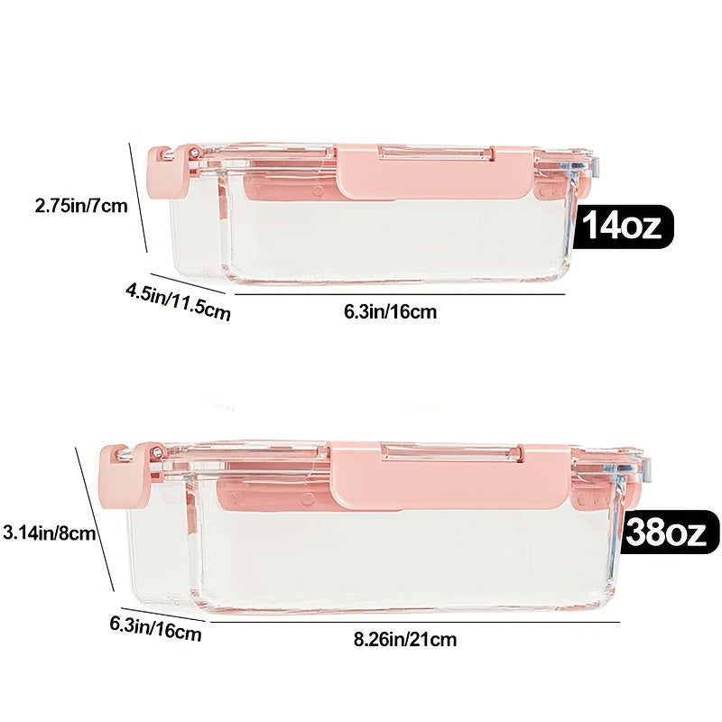 Large-capacity Food-grade Glass Preservation Box Set, 8/10pcs Reusable Food Storage Box With Lid, Suitable For Microwave, Refrigerator, Heating, Freezing, Storage, Pre-meal Preparation, Storage Container, Tupperware