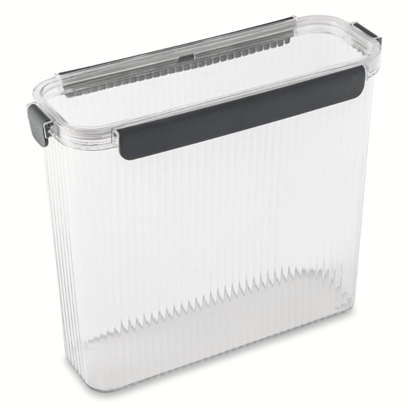 6pcs Glass Food Storage Container Set with Airtight Snap-Lock Lids - BPA-Free, Microwave Safe, Clear Stackable Pantry Organizers with Black Knobs (Large 21.3+7.3+20.5 Cup Capacity) for Cakes, Leftovers, Dry Goods - Ideal for Kitchen & Dining, Ideal Gift