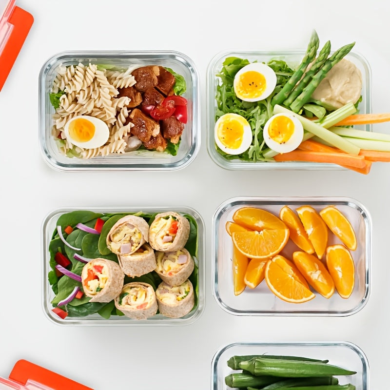 Glass Food Storage Containers with Lids - Leakproof Lunch Box Set for Meal Prep, Office Lunches & Pantry Organization, Reusable Household & Kitchen Essentials 2/10pcs