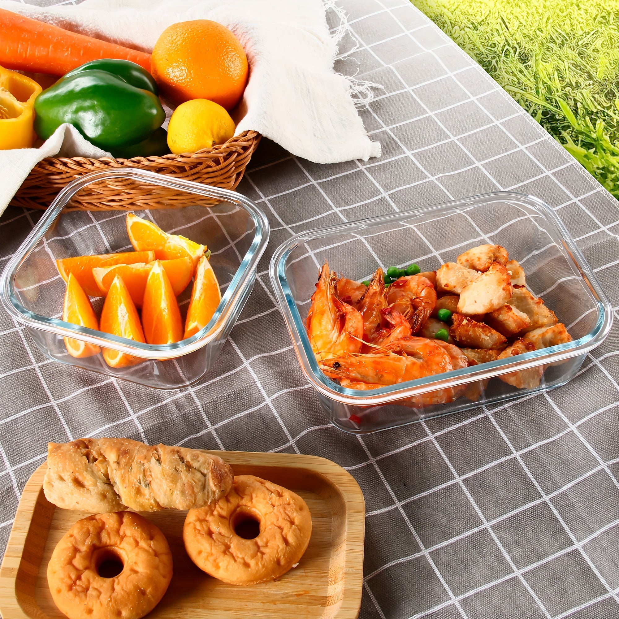 24pcs (12 Glass Bowls + 12 Lids) Glass Meal Prep Containers, Meal Prep Bowls, Food Storage Containers, Glass Food Prep Containers With Lids, Lunch Container For Adults Lunch Box Bento Boxes