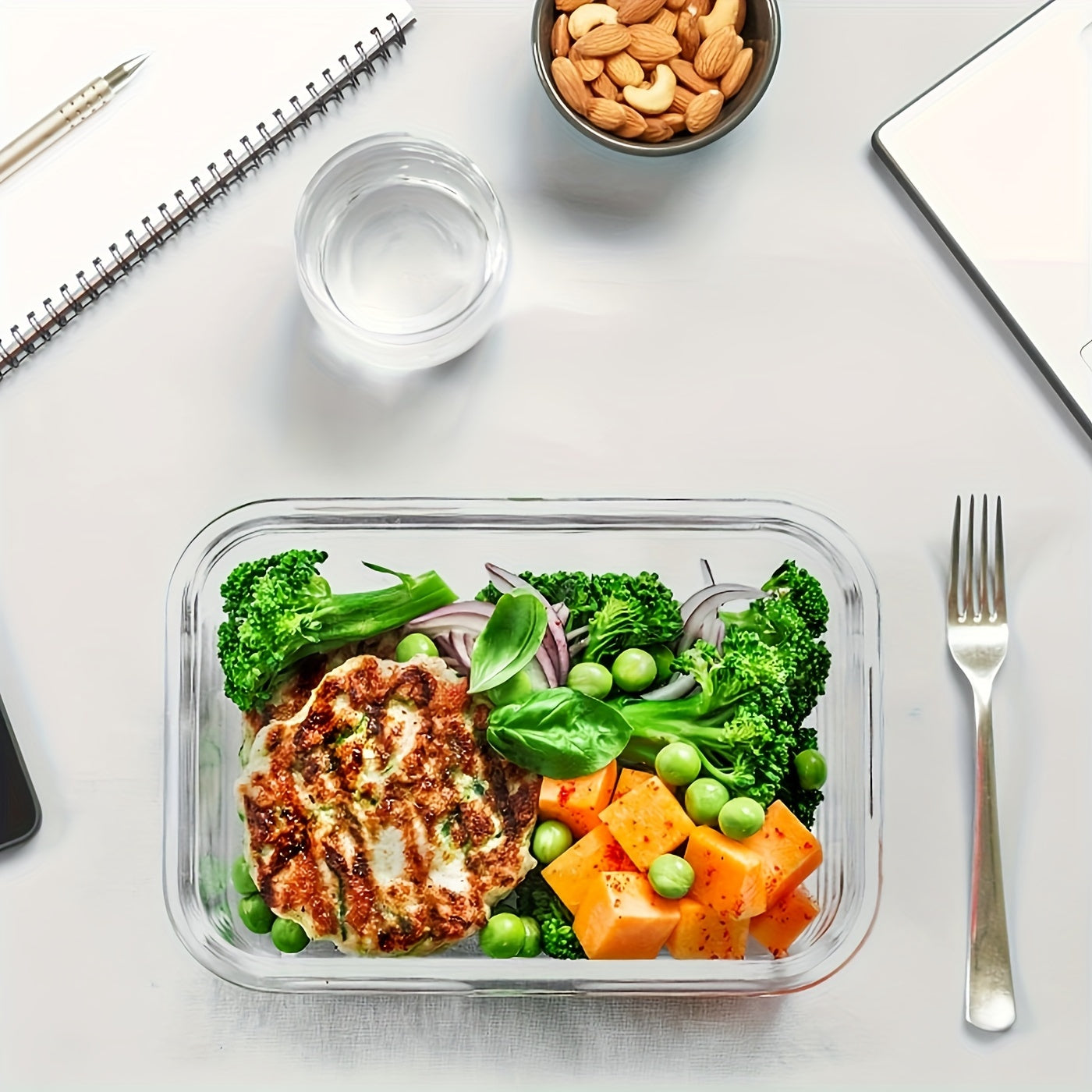 HIHEGD 30 Pieces Glass Food Storage Containers With Snap Locking Lids, Glass Meal Prep Containers Set - Airtight Lunch Containers, Microwave, Oven, Freezer And Dishwasher