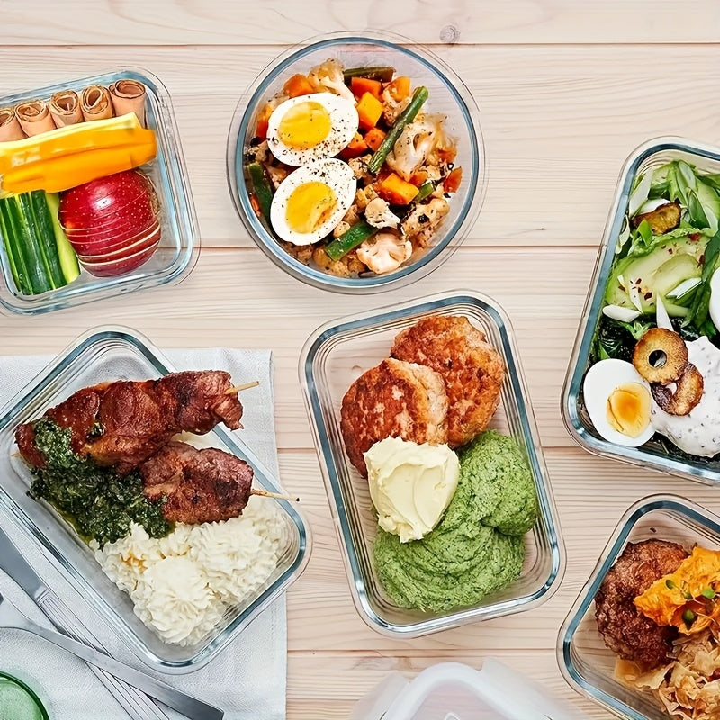 12pcs Airtight Glass Food Storage Containers with Lids Set - BPA-Free Leak-Proof Meal Prep Containers, Microwave, Oven, Freezer & Dishwasher Safe, 15 Containers + 15 Lids, Clear Glass for Visibility, Perfect for Lunch Prep, Fruits, Veggies, Leftovers -