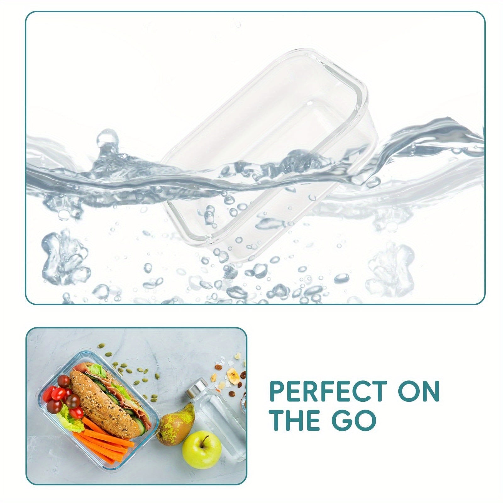 5 Pack 30oz Glass Food Storage Containers with Leak-Proof Locking Lids, Airtight BPA-Free Meal Prep Containers, Microwave, Oven, Freezer & Dishwasher Safe, Stackable Space-Saving Design for Lunch, Office, Home & Travel