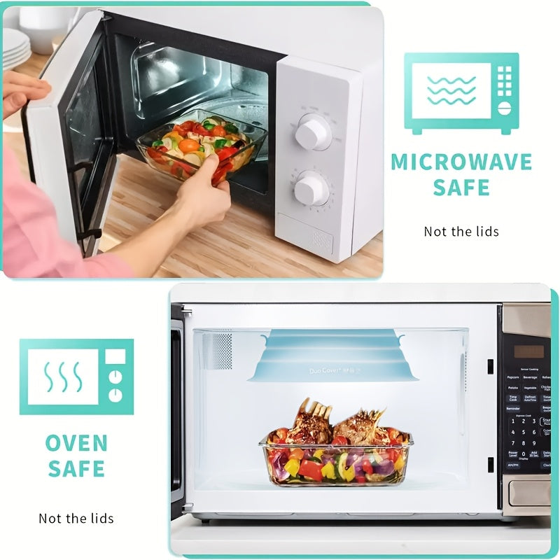 24pcs (12 LIDS + 12 Glass Bowls) Glass Meal Preparation Containers, Reusable And Stackable Food Storage Containers With LIDS That Are Leak-proof For Camping, Picnics, Schools, Offices And Colleges, Kitchen Storage Boxes And Kitchen Accessories