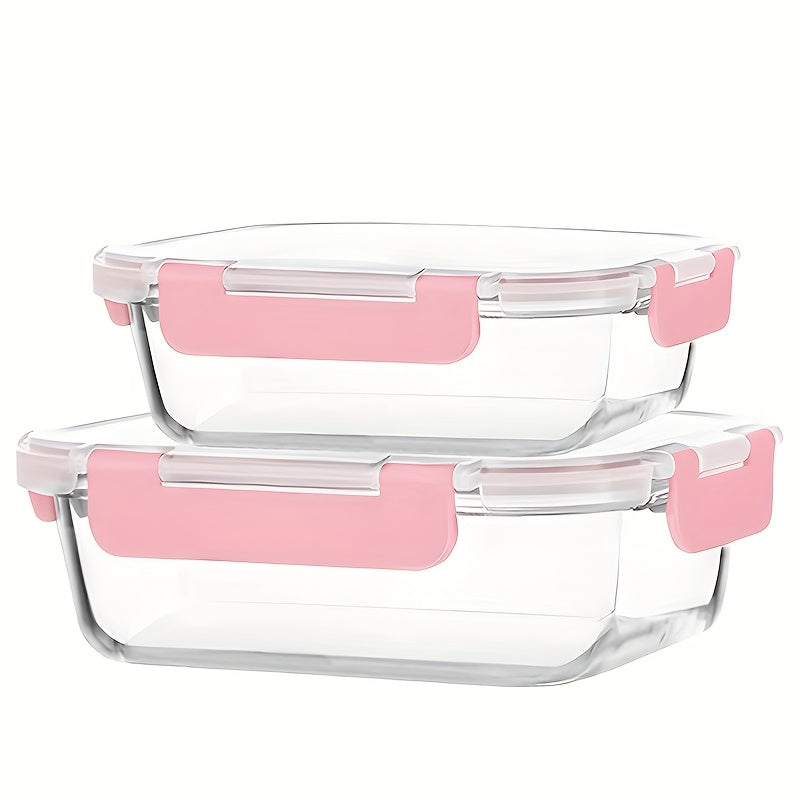 Glass Food Storage Containers with Lids - Leakproof Lunch Box Set for Meal Prep, Office Lunches & Pantry Organization, Reusable Household & Kitchen Essentials 2/10pcs