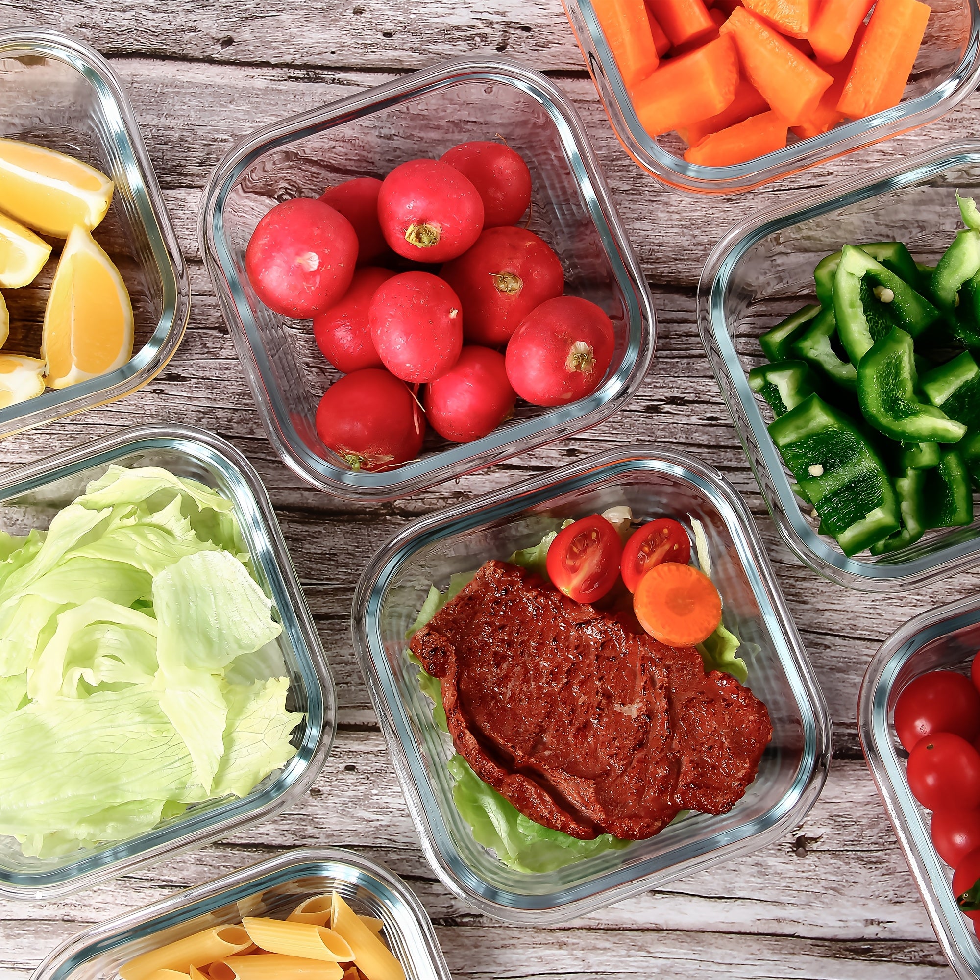 24pcs Airtight Glass Food Storage Containers Set, Leak-Proof, Microwave, Oven, Freezer, Dishwasher Safe, - 12 Containers & 12 Lids For Meal Prep And Lunch