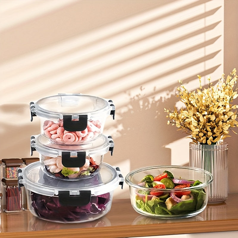 (12 Lids + 12 Containers)Stackable 24pcs Glass Food Container - Multi-purpose Meal Prep And Pantry. With Airtight Lids, Oven, Microwave, Refrigerator And Dishwasher Safe. Durable, Space-saving Design Improves Heating Efficiency And Organization.