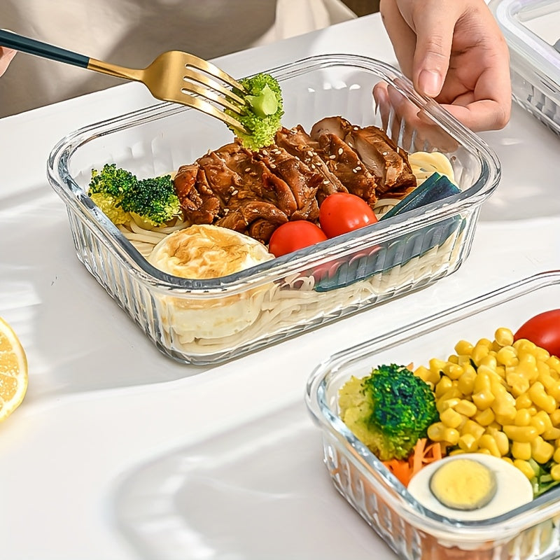21pcs (10 Glass Bowls + 10 Sealed LIDS +1 Dishcloth) Of High Borosilicate Sealed Lid Food Storage Container Glass, Reusable, Suitable for Food Storage In Microwave Ovens, Ovens, Refrigerators, Dishwashers, Offices, Schools And Camping