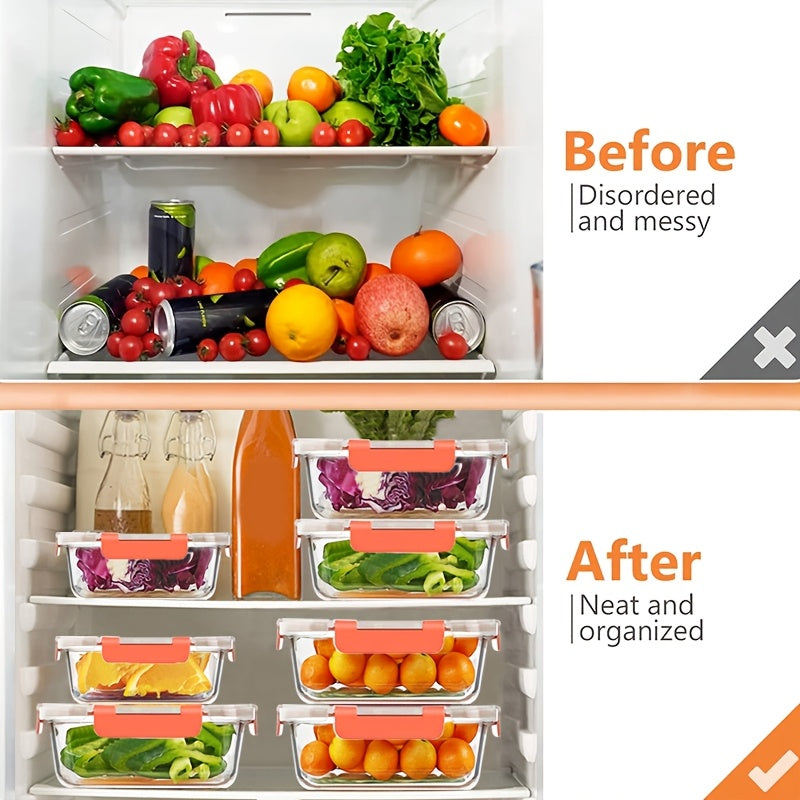 Glass Food Storage Containers with Lids - Leakproof Lunch Box Set for Meal Prep, Office Lunches & Pantry Organization, Reusable Household & Kitchen Essentials 2/10pcs