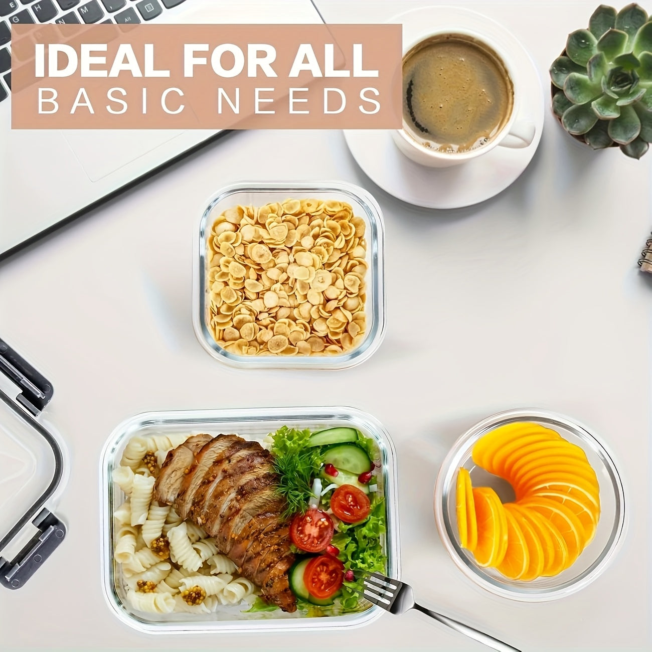 12pcs Airtight Glass Food Storage Containers with Lids Set - BPA-Free Leak-Proof Meal Prep Containers, Microwave, Oven, Freezer & Dishwasher Safe, 15 Containers + 15 Lids, Clear Glass for Visibility, Perfect for Lunch Prep, Fruits, Veggies, Leftovers -