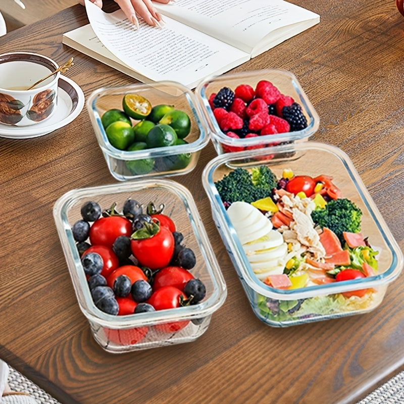 (12 Lids + 12 Containers)Stackable 24pcs Glass Food Container - Multi-purpose Meal Prep And Pantry. With Airtight Lids, Oven, Microwave, Refrigerator And Dishwasher Safe. Durable, Space-saving Design Improves Heating Efficiency And Organization.