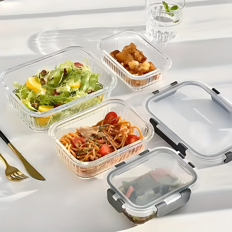 21pcs (10 Glass Bowls + 10 Sealed LIDS +1 Dishcloth) Of High Borosilicate Sealed Lid Food Storage Container Glass, Reusable, Suitable for Food Storage In Microwave Ovens, Ovens, Refrigerators, Dishwashers, Offices, Schools And Camping