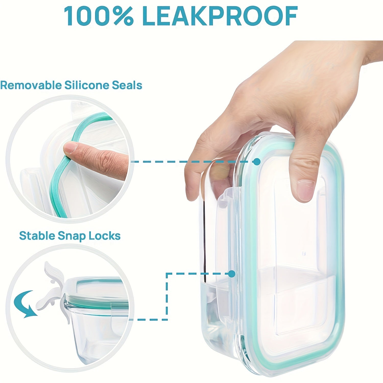 15/12/6pcs Set of Glass Food Storage Containers with Lids, Meal Prep Containers, and Leak-Proof Locking Lunch Boxes for Microwave, Oven, Freezer, and Dishwasher Safe